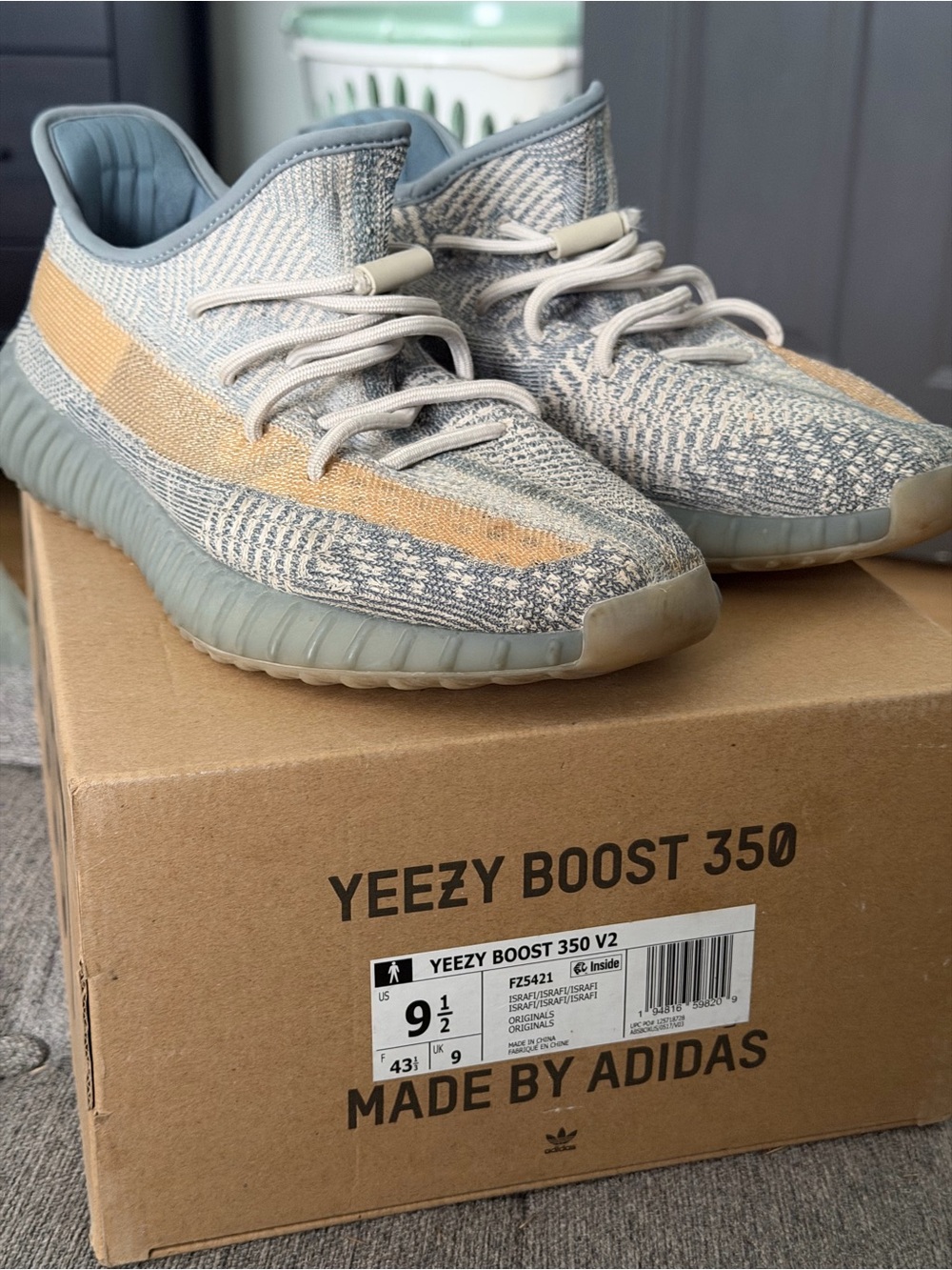 adidas Yeezy Boost 350 V2 Israfil FZ5421 Men’s Size 9.5 Original Box
